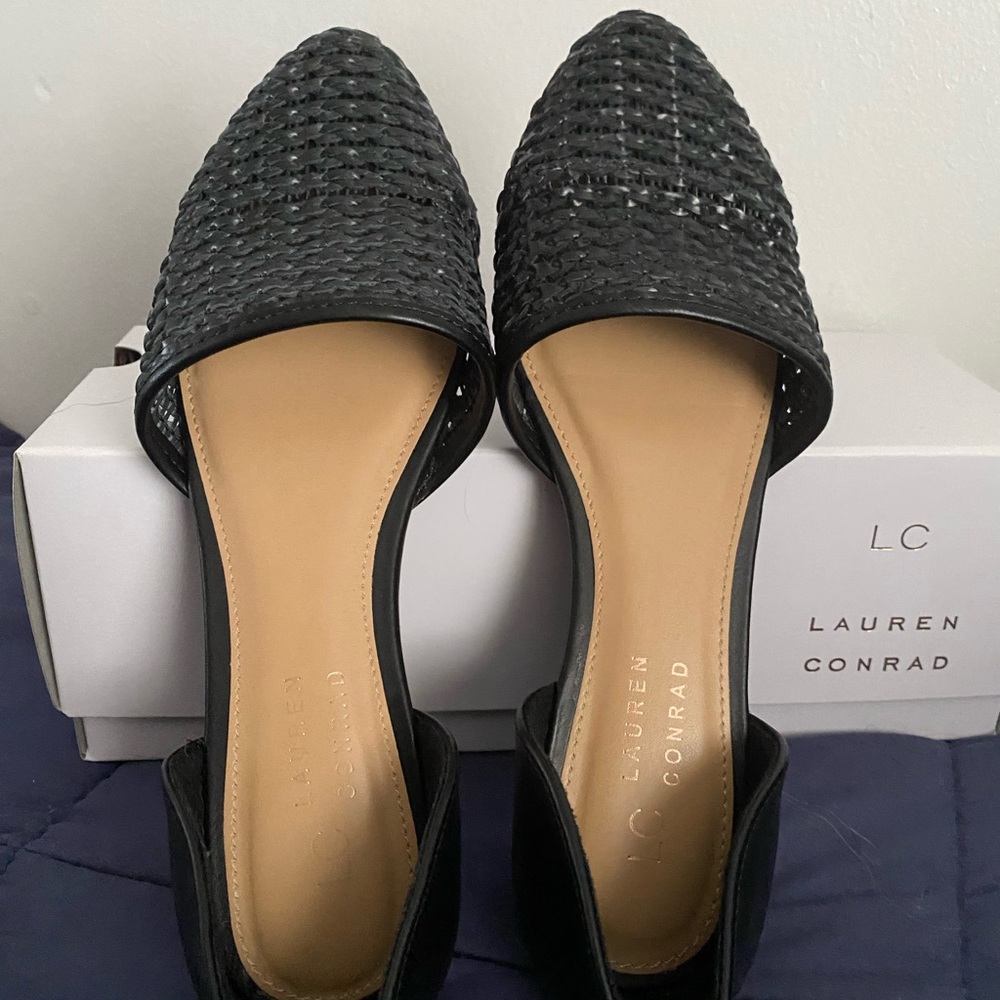 LC Lauren Conrad Black Woven Flats - Picture 4 of 6